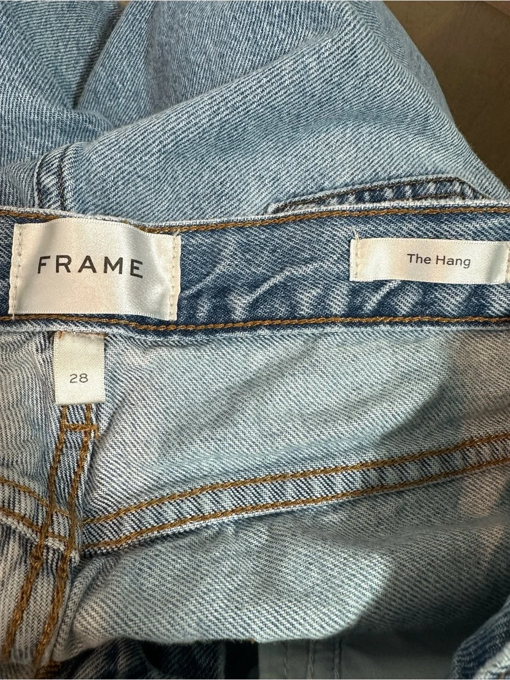 Frame Denim The Hang Women's Blue Straight Jeans Cotton Summer Streetwear - Picture 7 of 8